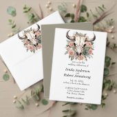 Westerne Boho Koe Floral Skull Sage Wedding Blikjeskoeler (Personaliseer deze collectie van deze onafhankelijke maker. Test)