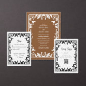 Western Land Cowboy Wedding Order of Service Handwaaier (Personaliseer de collectie van deze zelfstandige maker.)