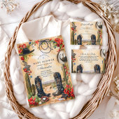 Western Cowboy Boots Baby Shower Kaart