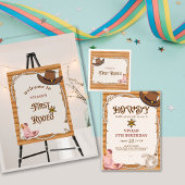 Howdy! Cowgirl Saddle Up verjaardagsuitnodiging Kaart