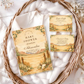 Western Desert Wildflower Baby Shower Kaart