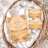 Western Desert Wildflower Baby Shower Kaart