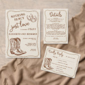 Simple Western Horseshoe Wedding Monogram Ronde Sticker (Personaliseer de collectie van deze zelfstandige maker.)