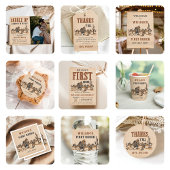 Rodeo Western Cowboy 1e verjaardagsfeestje Bedankdoosjes