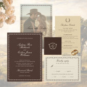 Romantic Western Ranch Wedding Timeline Informatiekaartje