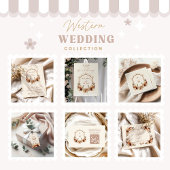 Foto Crest Westerne Monogram bruiloft Save The Date