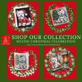 Speelse Westie Kerstmis Keramisch Ornament