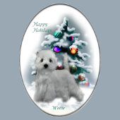 West Highland White Terrier Christmas Grosgrain Lint