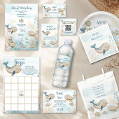 Whale Baby shower Onder het Zee Custom Text Sign Poster