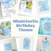 Whale Tastic Blue Verjaardag Bedankt Card