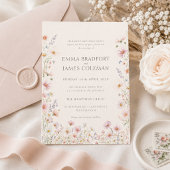 Elegant Wildflowers Reception Wedding Informatiekaartje