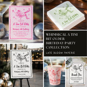 Een grillig klein beetje ouder groen verjaardagsfe kartonnen onderzetters