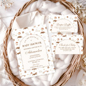 Grillige herfstbos babyshower kaart