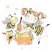 Honey Bee Beekeeper Honey Products Thank You Ronde Sticker