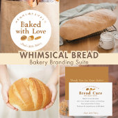 Whimsical White Bread Bakery Product Name Ronde Sticker
