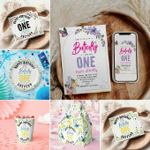 Whimsical Butterfly Floral 1e verjaardag Ronde Button 3,2 Cm