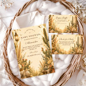 Whimsische Cactus Boho Baby Shower Kaart