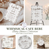 Cafe Bebe Brown Streep Baby Borrel Kaart