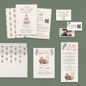 Kerst Yule Log Robin Feestelijke Winter Huwelijk Save The Date