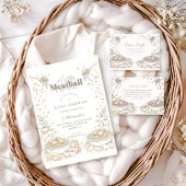 Whimsical Doodle Little Meatball Baby Shower Kaart