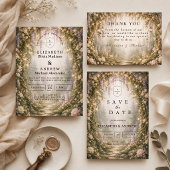 Sprookjesachtige Betoverde Bosbruiloft Save The Date
