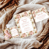 Photo Whimsical Fairy First Birthday Bedankkaart