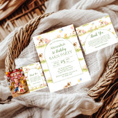 Whimsical Farm Animals Pastel 1st Birthday Servet