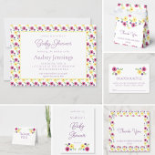 Bright Floral Favoriet Tag Bedankjes Labels