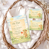 Whimsical Golf Story Baby Shower Kaart