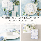 Proost op Love Hand Drawn Bow French Blue Wijn Etiket