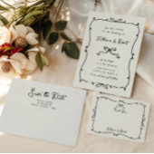 Whimsical Hand Drawn Bows RSVP Response Kaart