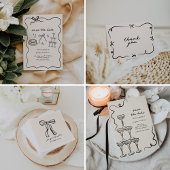 Hand Getrokken Trouwen RSVP Kaart