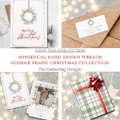 Modern Script Vrolijk kerstfeest Rubberstempel