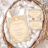 Whimsical Heirloom Baby Shower Kaart