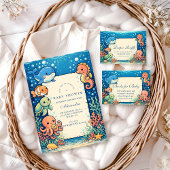 Whimsical Ocean Friends Baby Shower Servet