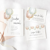 Luier Raffle Balloon Geslacht onthullen Baby showe Informatiekaartje