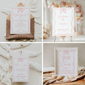 Modern Roze Meisje Bow Baby shower Papieren Bekers