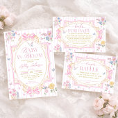 Blozende Roze Bloemstrepen Cadeaupapier