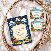 Whimsical Pirate Ship Adventure Baby Shower Servet