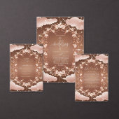 Whimsical Roos Goud  Bloemen Details Informatiekaartje (Personaliseer de collectie van deze zelfstandige maker.)