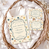 Whimsical Space Nursery Baby Shower Kaart