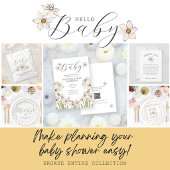 Hallo Spring Daffodil Baby Script Enclosure Kaart Waterfles Etiket