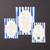 Whimsical Stripes Handwritten Painted Wedding  Save The Date (Personaliseer de collectie van deze zelfstandige maker.)