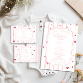 Whimsical Sweetheart Valentijnsdag Baby shower Kaart