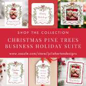 Vakantie Red Wavy Lijst Greenery Kerstfeest Kaart