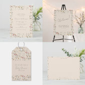 Whimsical Wildflower Floral Boho Baby shower Kaart
