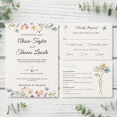 Whimsical Wildflowers Meadow Wedding  Programma (Personaliseer de collectie van deze zelfstandige maker.)