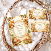 Whimsical Woodland Animals Diapper Raffle Informatiekaartje