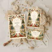 Whimsical Woodland Forest Wedding Bedankkaart