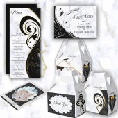 Opulente witte en zwarte bollen gastenboek